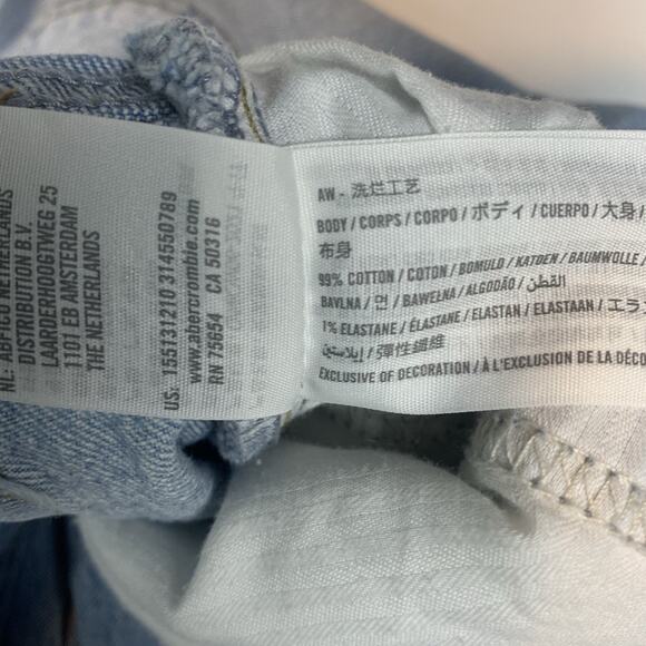 Abercrombie & Fitch Criss Cross Jeans I 25/0R I The Dad High Rise I Curve Love - Picture 8 of 11